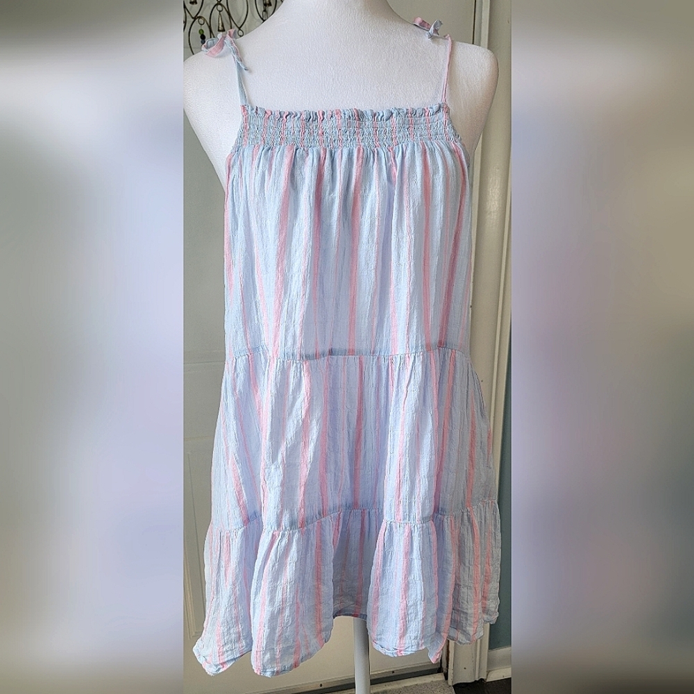 Mave by Anthropologie Chambray Babydoll Tunic Tank/Micro Dress Women's XS Blue